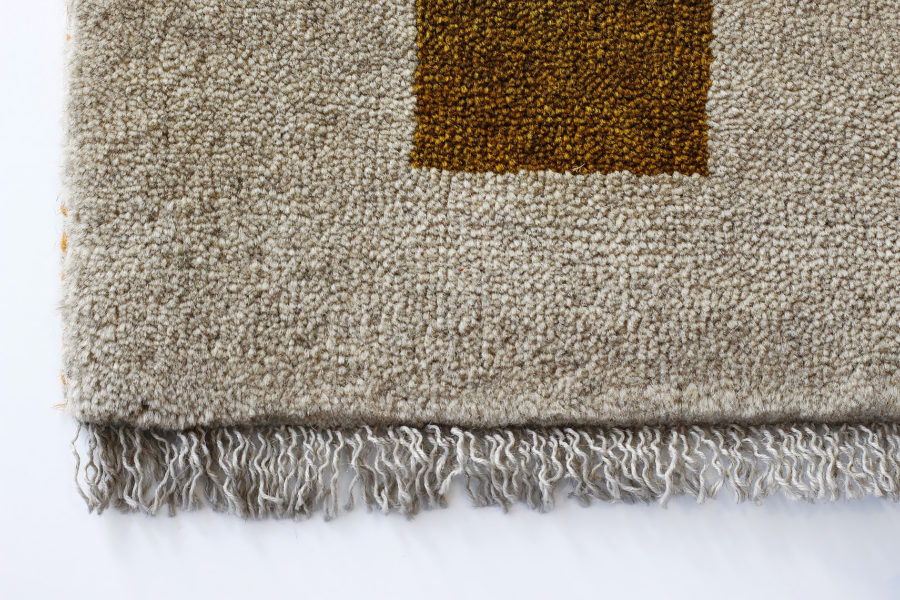 Beige Qashqai Gabbeh Carpet fringe