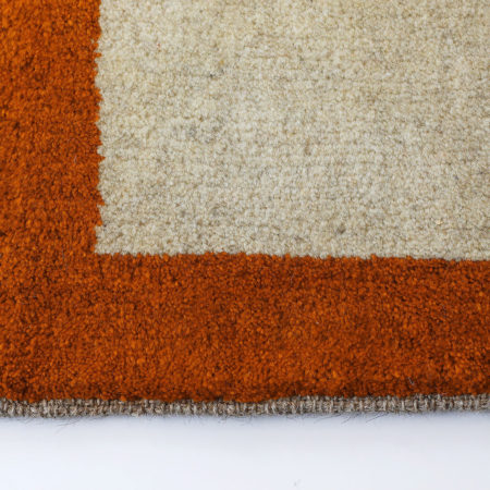 Beige Orange Persian Gabbeh Fringe
