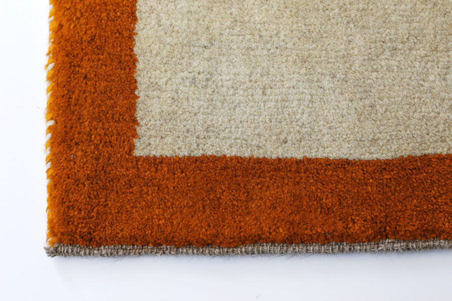 Beige Orange Persian Gabbeh Fringe