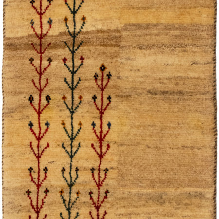 beige and brown wool runner rug