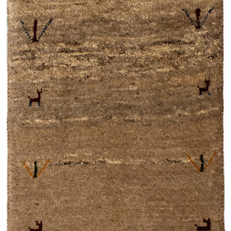 Grey wool runner rug