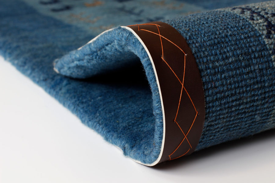 Handwoven Blue Qashqai Gabbeh Rug Woven by Rezvan - Image 3