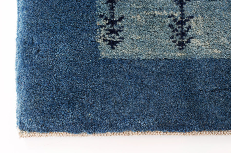 Handwoven Blue Qashqai Gabbeh Rug Woven by Rezvan - Image 2
