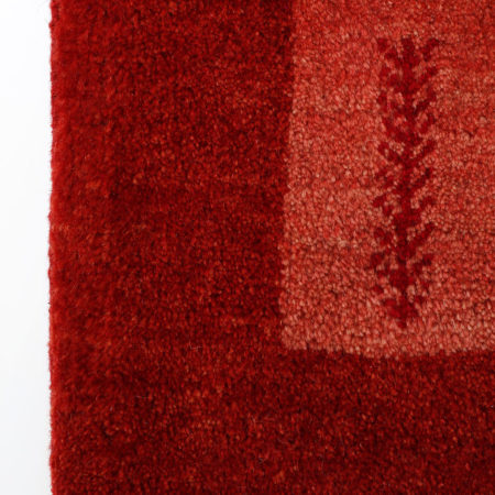 Red Qashqai Gabbeh Carpet fringe