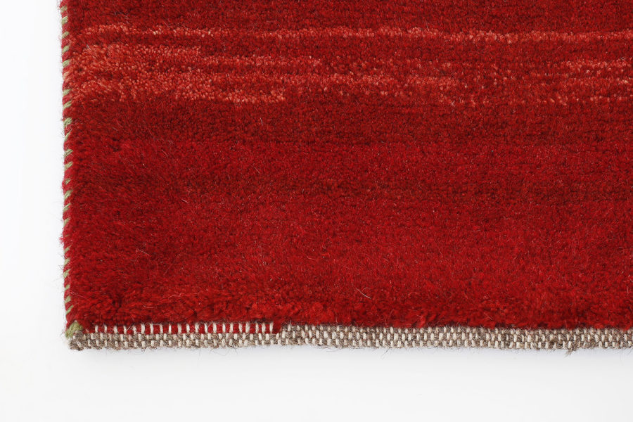 Red Qashqai Gabbeh Carpet fringe