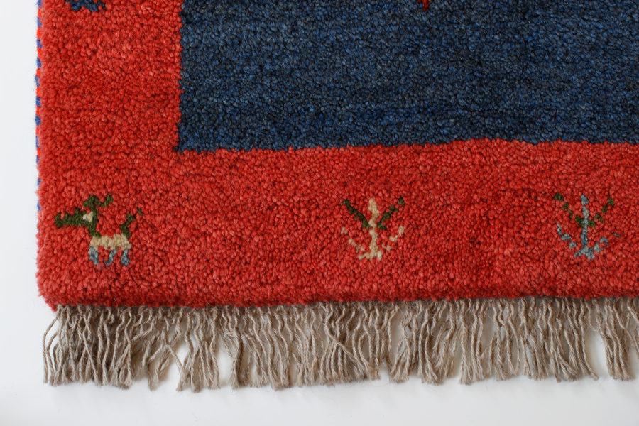 Blue Qashqai Gabbeh fringe