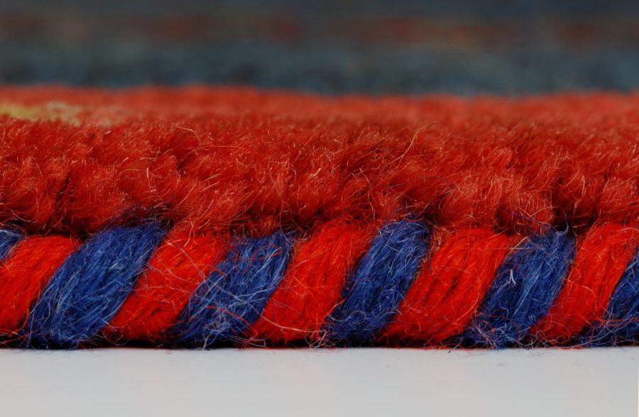 Handwoven Blue & Red Qashqai Gabbeh Rug Woven by Rezvan - Image 3