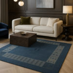 Blue gabbeh in modern interior