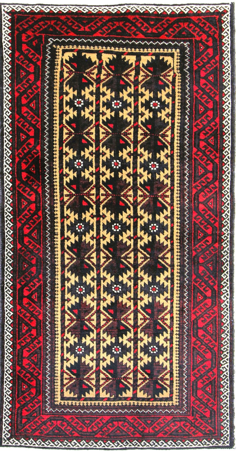 Tapis persan Baluch noué à la main