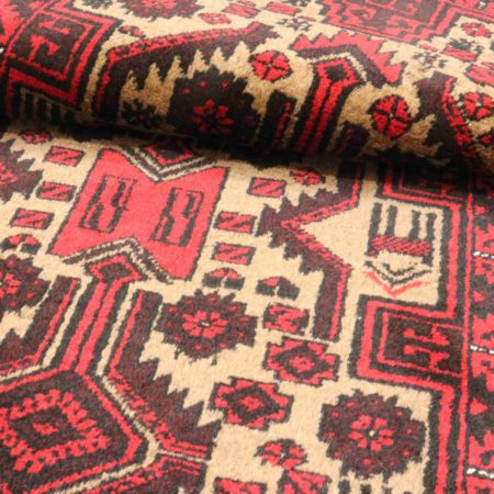Hand-knotted Persian Baluch carpet