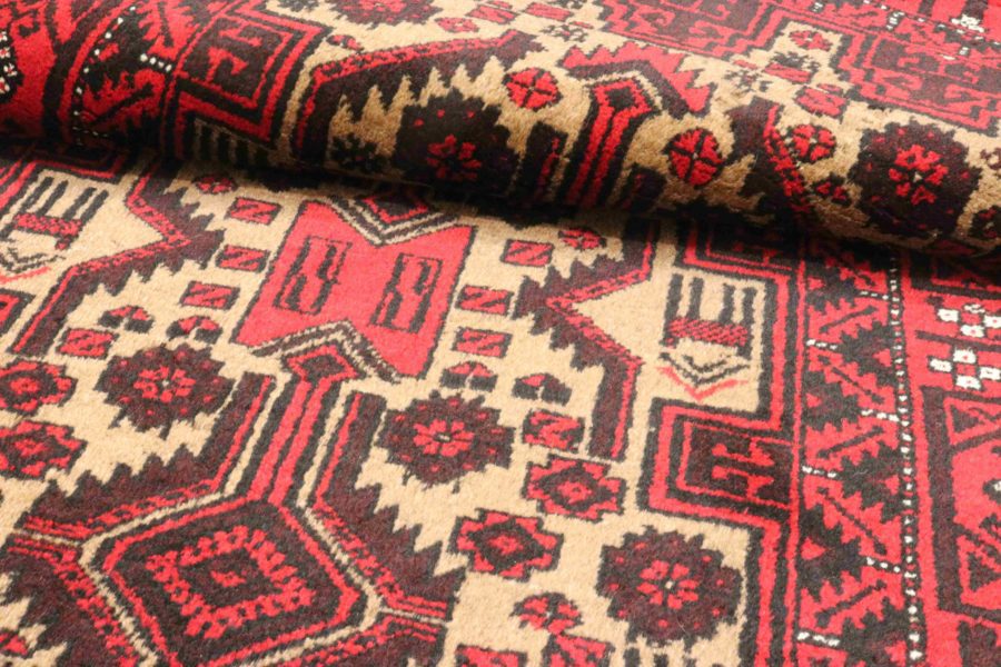 Hand-knotted Persian Baluch carpet