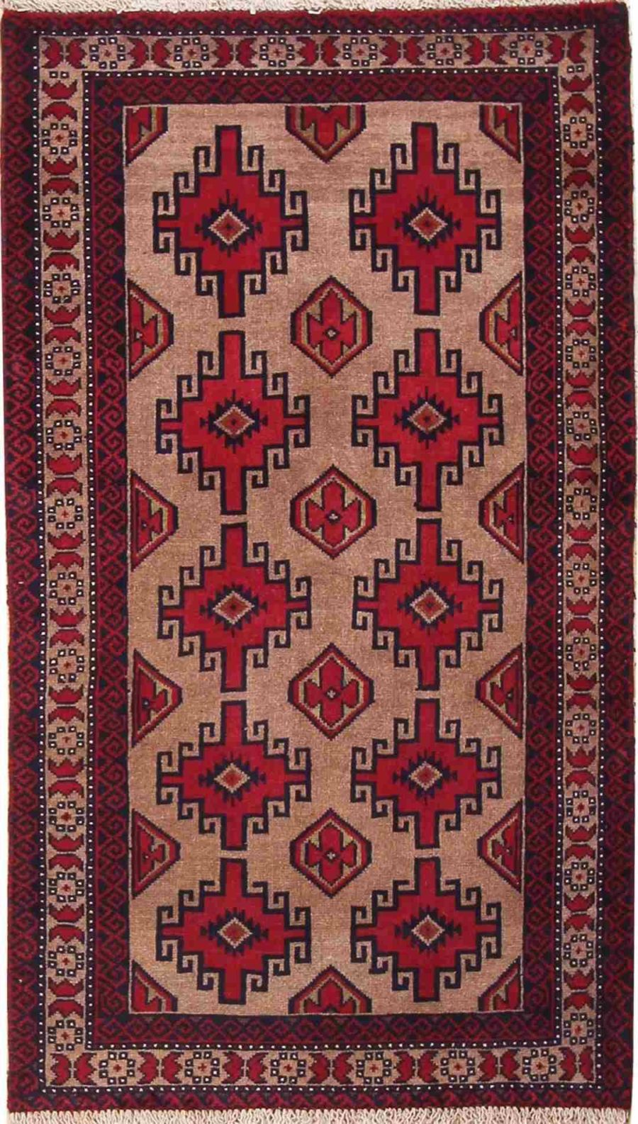 Hand-knotted Persian Baluch carpet