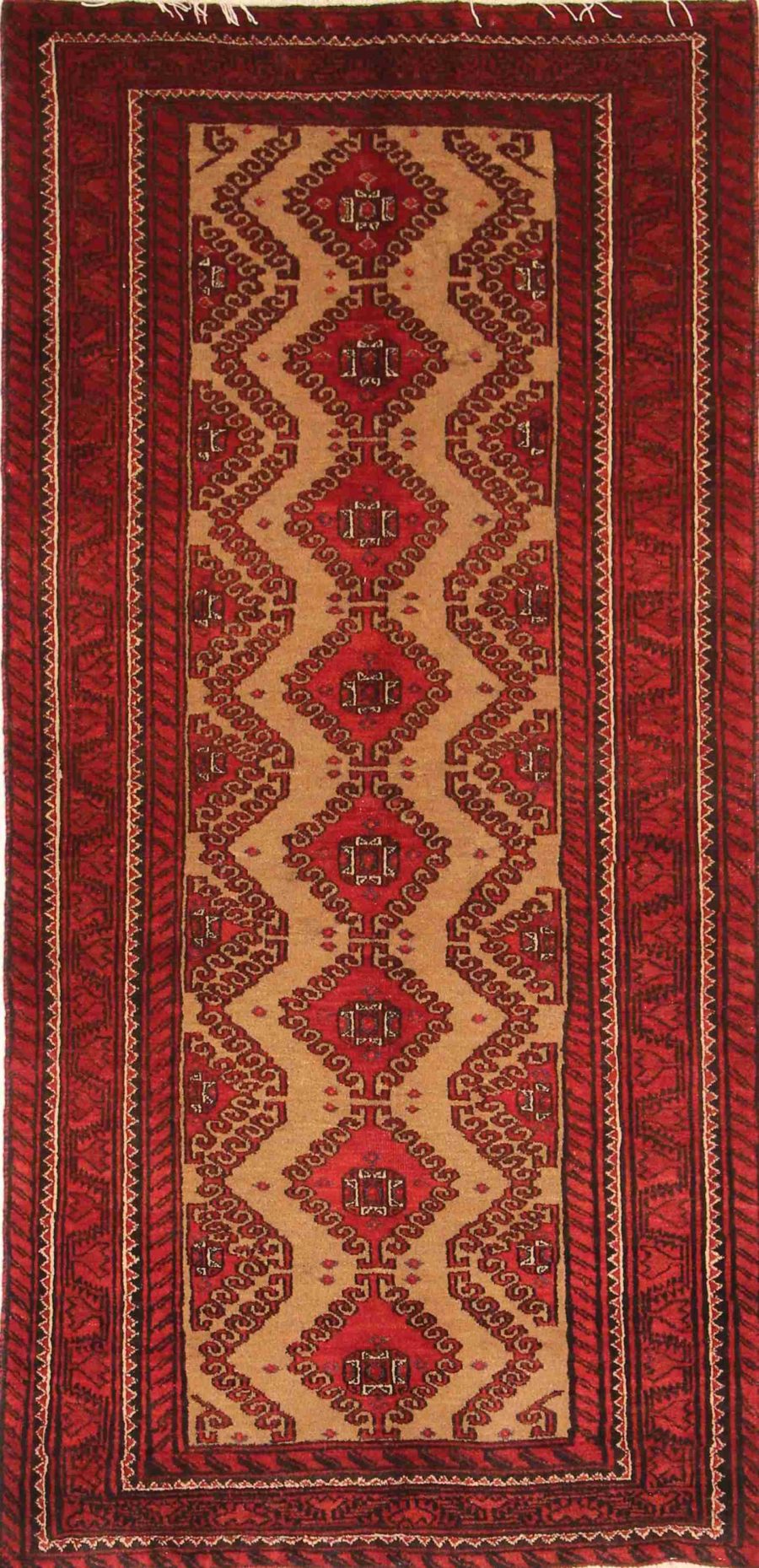 Hand-knotted Persian Baluch carpet