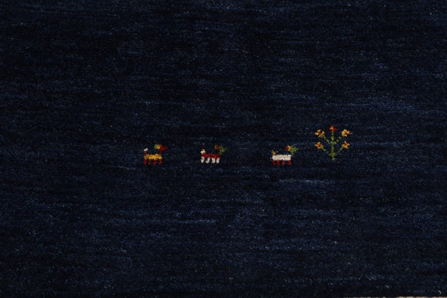 Hand-knotted Persian Gabbeh carpet