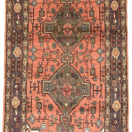 Hand-knotted Persian Hamadan carpet