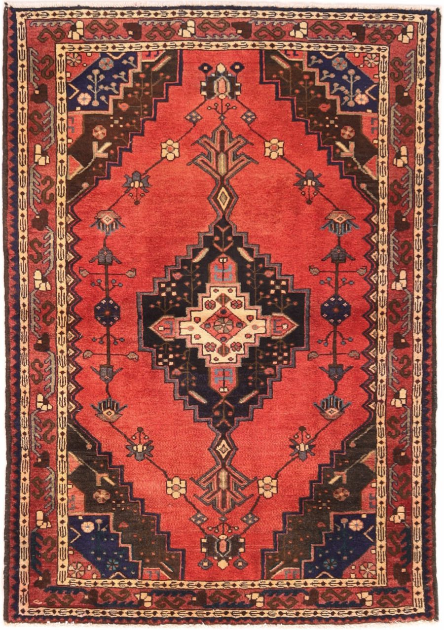 Hand-knotted Persian Hamadan carpet