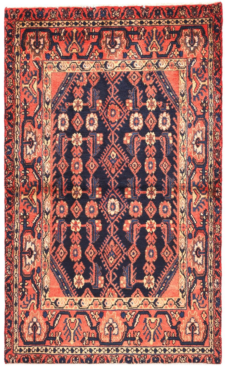 Tapis persan Hamadan noué à la main