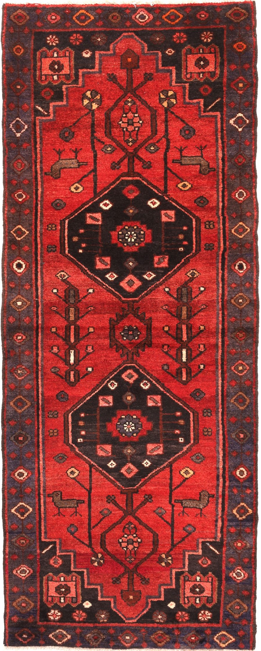 Tapis persan Hamadan noué à la main
