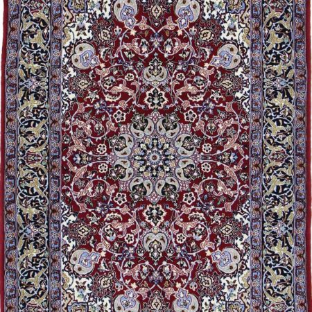 Hand-knotted Persian Isfahan carpet