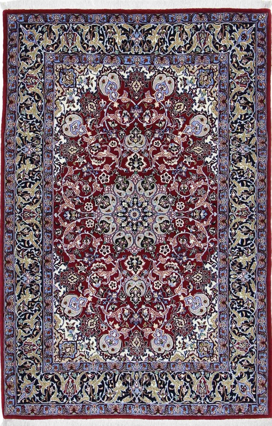 Hand-knotted Persian Isfahan carpet
