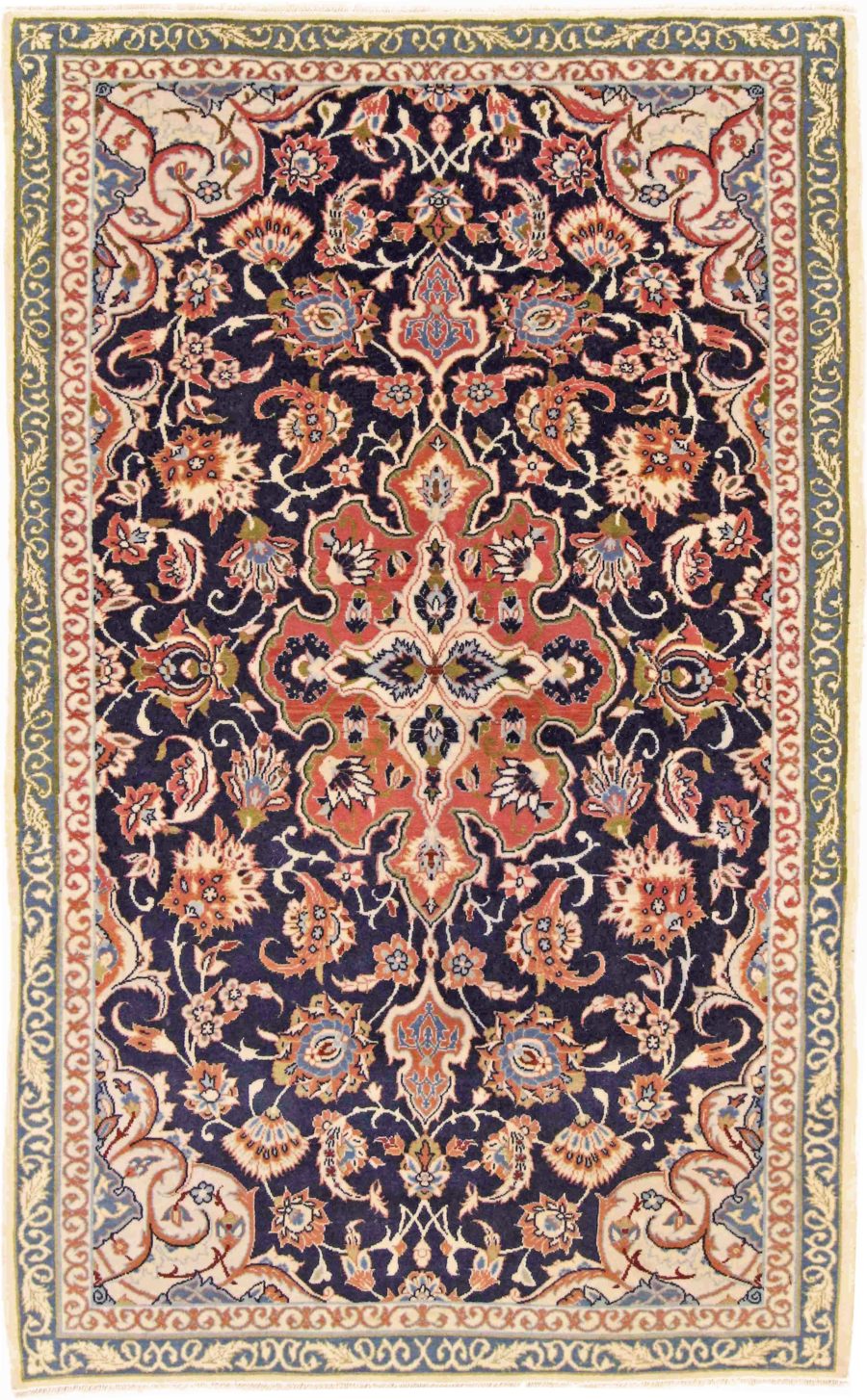 Hand-knotted Persian Isfahan carpet