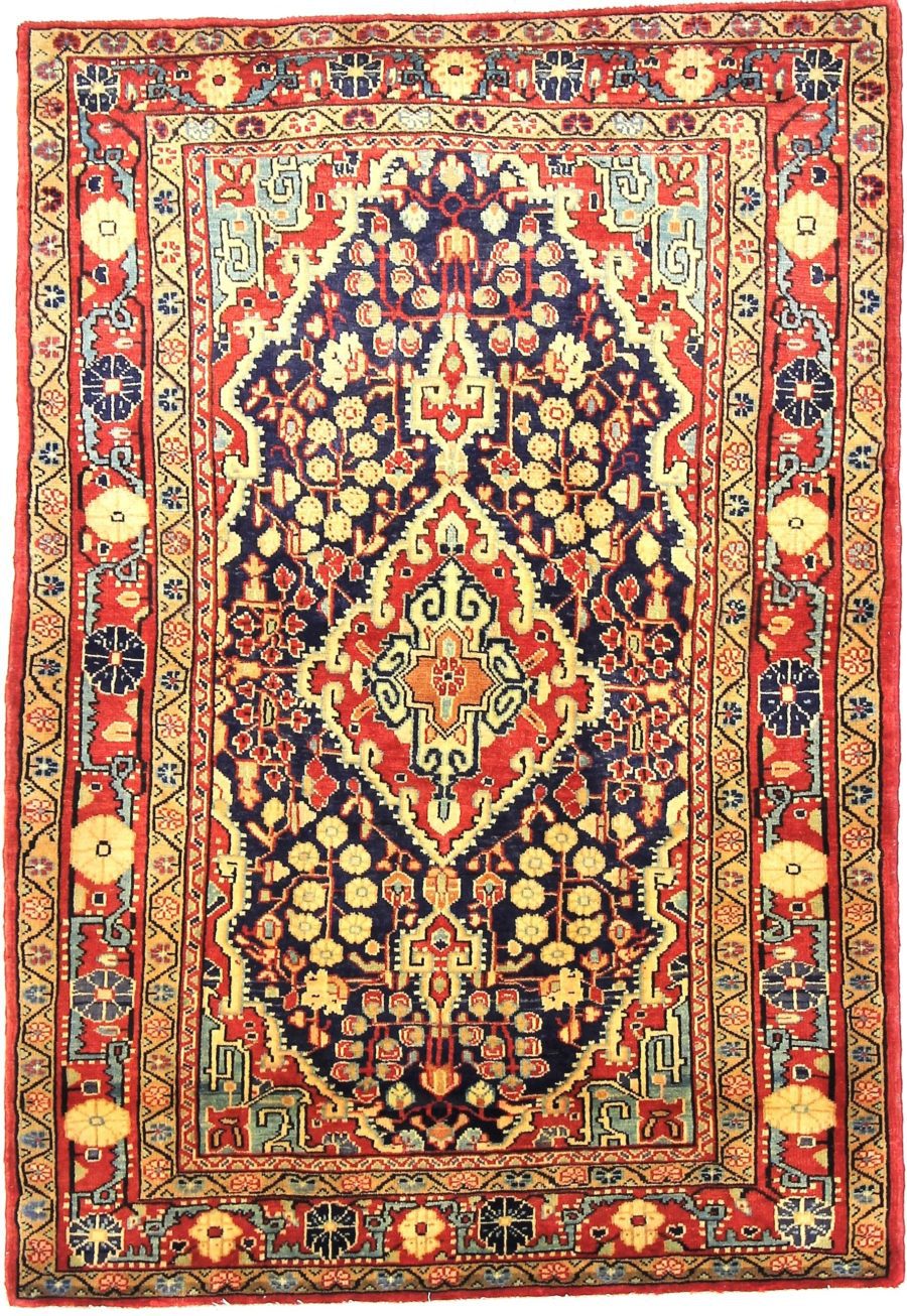 Tapis persan Malayer noué à la main