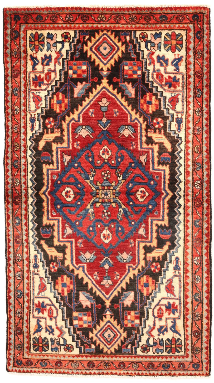 Tapis persan Nahavand noué à la main