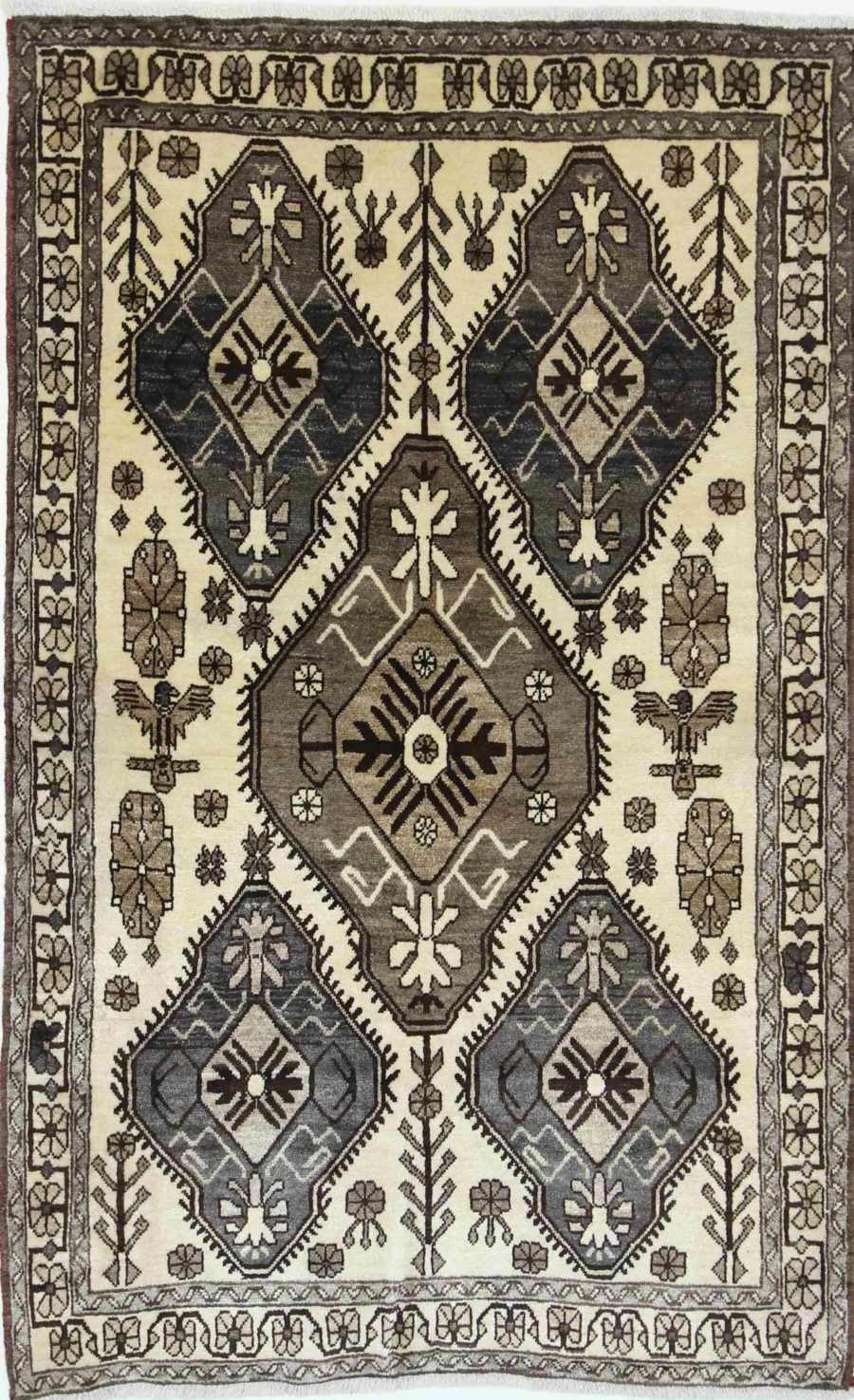 Hand-knotted Persian Qashqai carpet