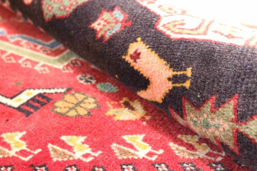 Hand-knotted Persian Qashqai carpet
