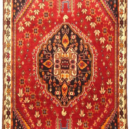 Tapis persan Qashqai noué à la main