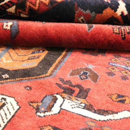 Tapis persan Qashqai noué à la main