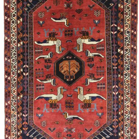 Tapis persan Qashqai noué à la main
