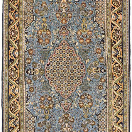 Hand-knotted Persian Qom carpet