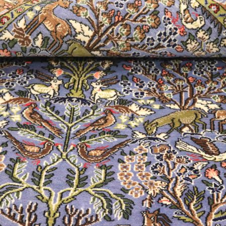 Hand-knotted Persian Qom carpet
