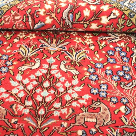 Hand-knotted Persian Qom carpet