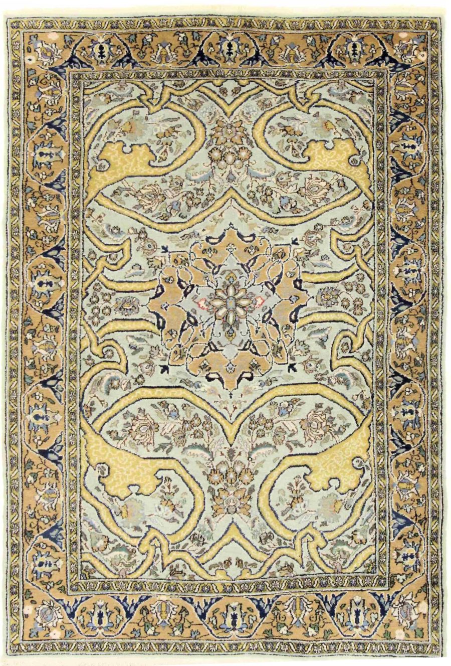 Hand-knotted Persian Qom carpet