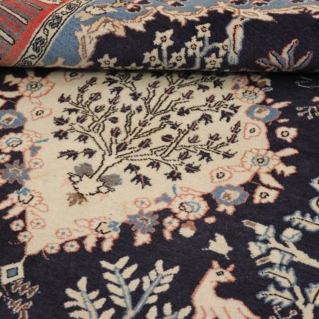 Hand-knotted Persian Qom carpet