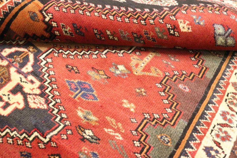 Tapis persan Shiraz noué à la main