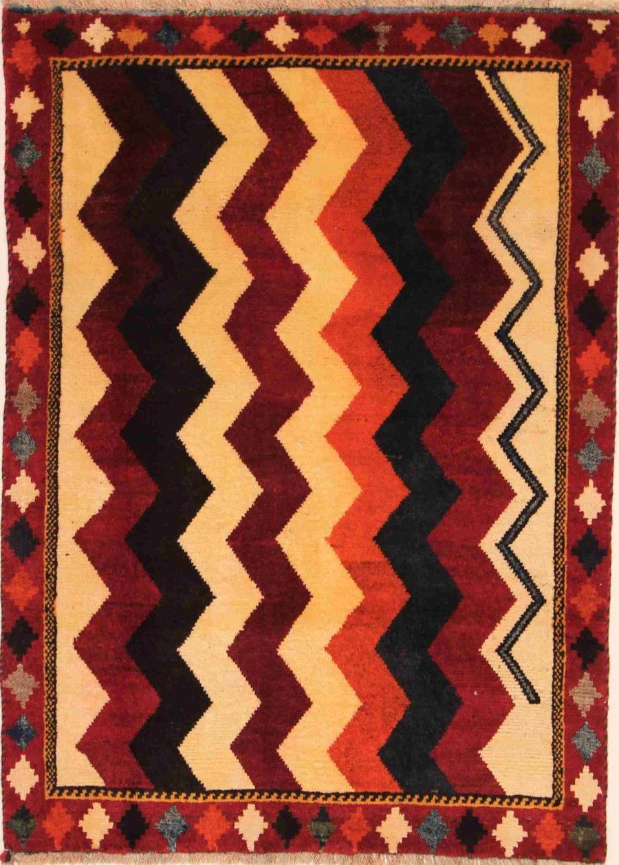 Hand-knotted Persian Shiraz carpet