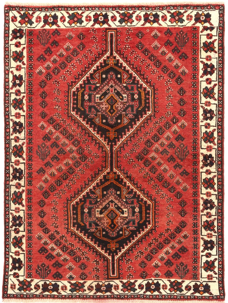 Hand-knotted Persian Shiraz carpet