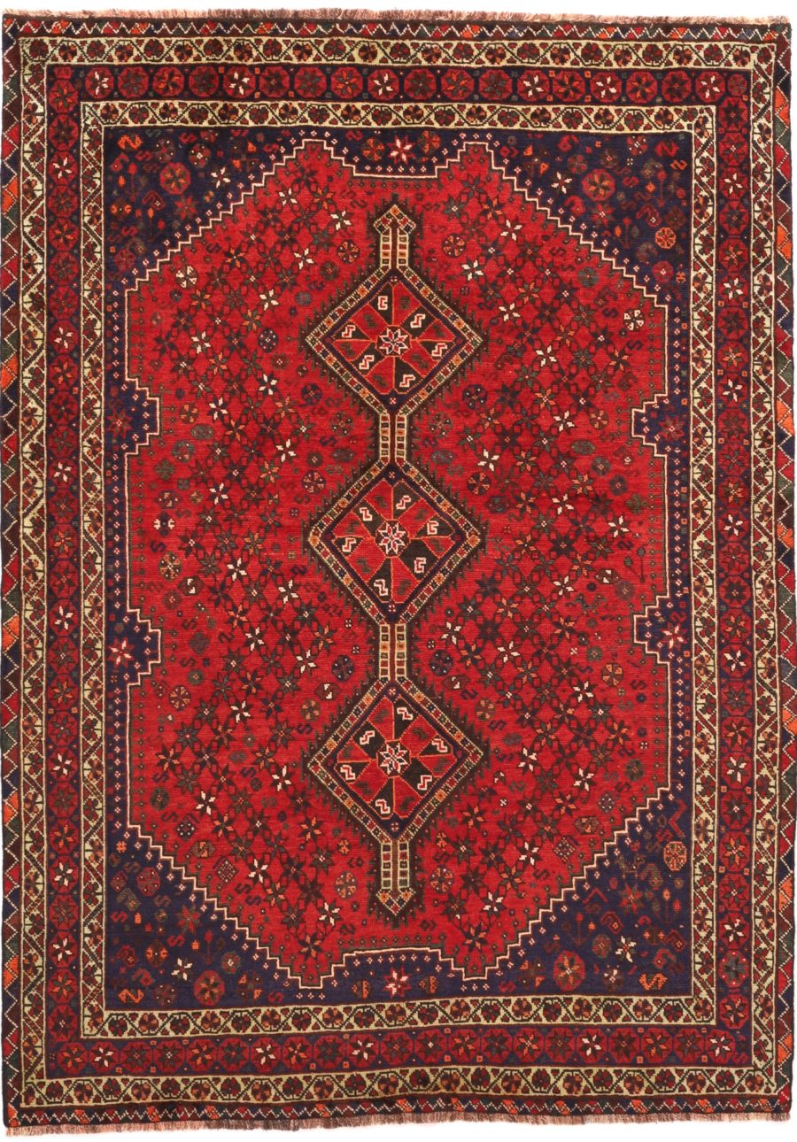 Tapis persan Shiraz noué à la main