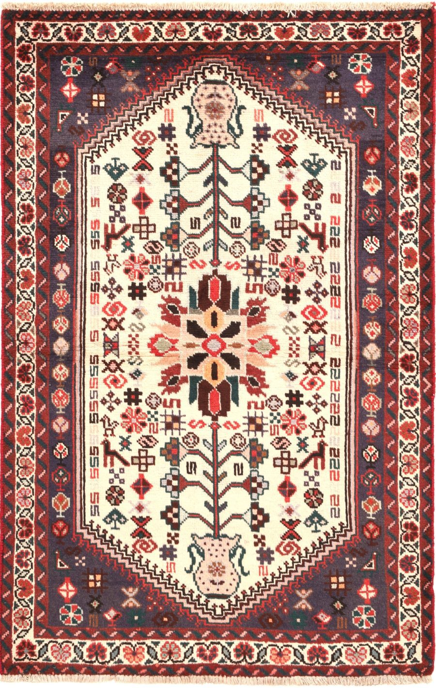 Hand-knotted Persian Shiraz carpet
