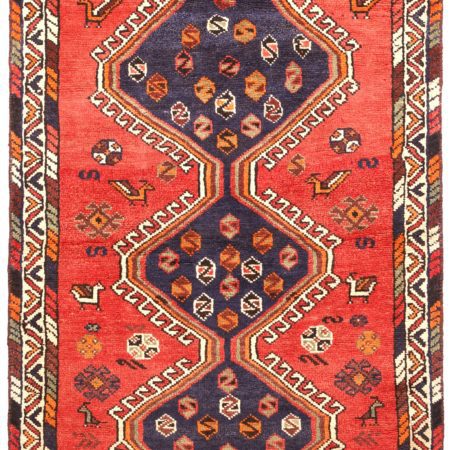 Hand-knotted Persian Shiraz carpet
