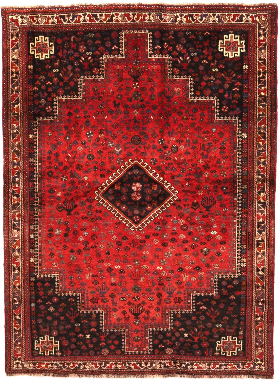 Hand-knotted Persian Shiraz carpet