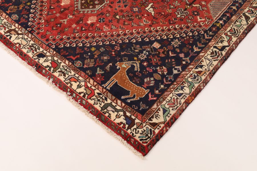 Tapis persan Shiraz noué à la main