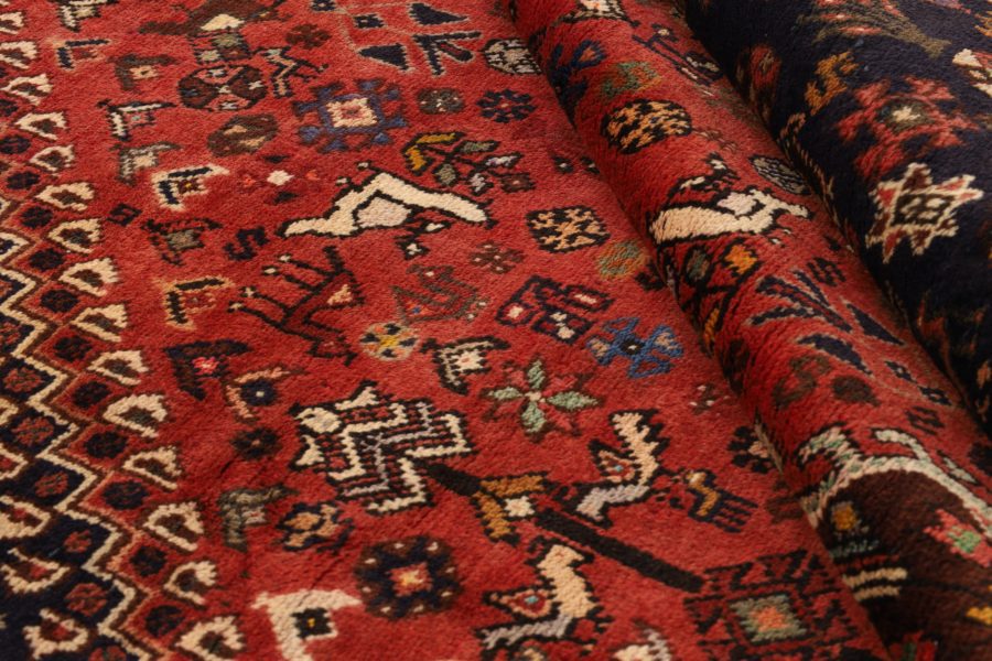 Tapis persan Shiraz noué à la main