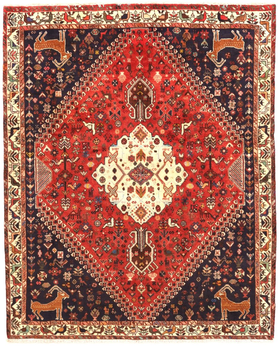 Tapis persan Shiraz noué à la main