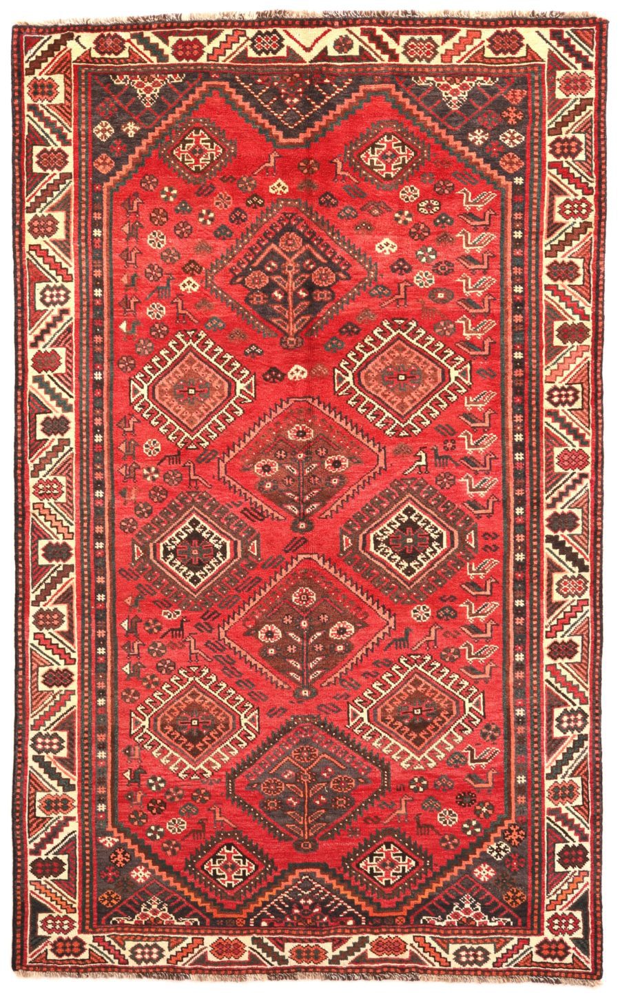 Tapis persan Shiraz noué à la main