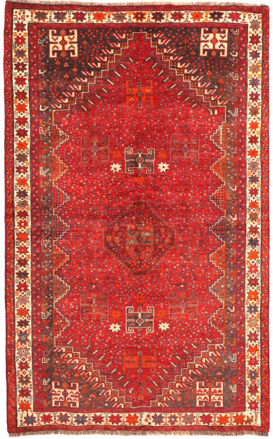 Hand-knotted Persian Shiraz carpet