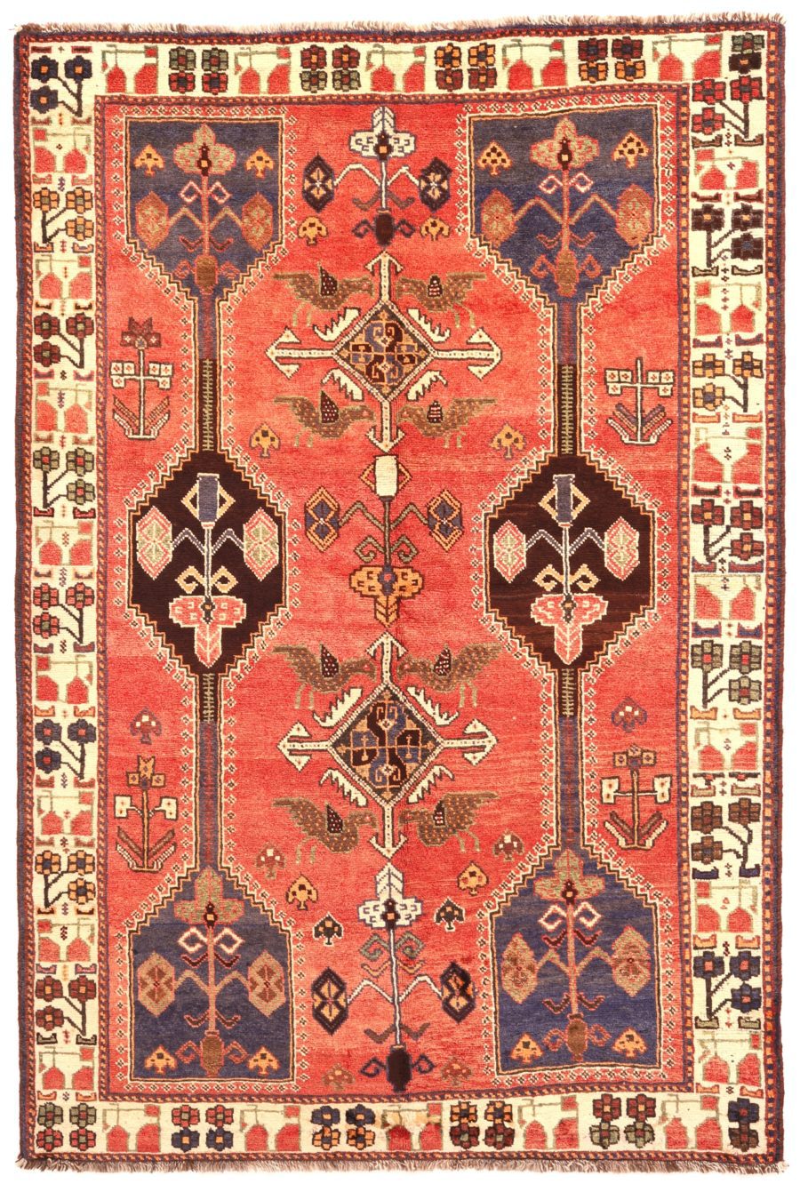 Tapis persan Shiraz noué à la main